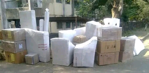 Household items packed securely
