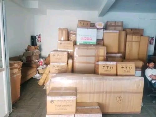 Delivery unloading goods
